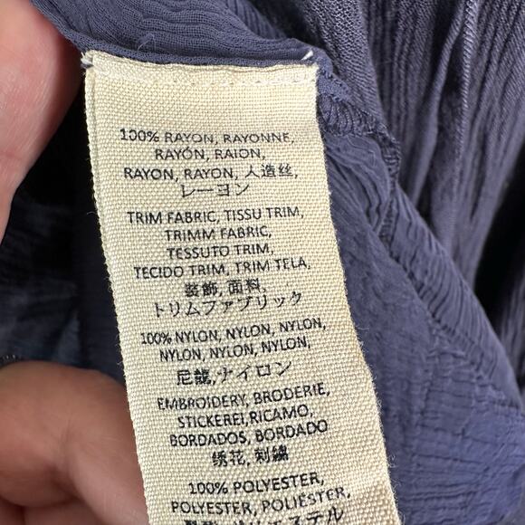 Free People Womens size Small One Night Victorian Dress Mini Tunic Smoke Purple - Picture 9 of 10